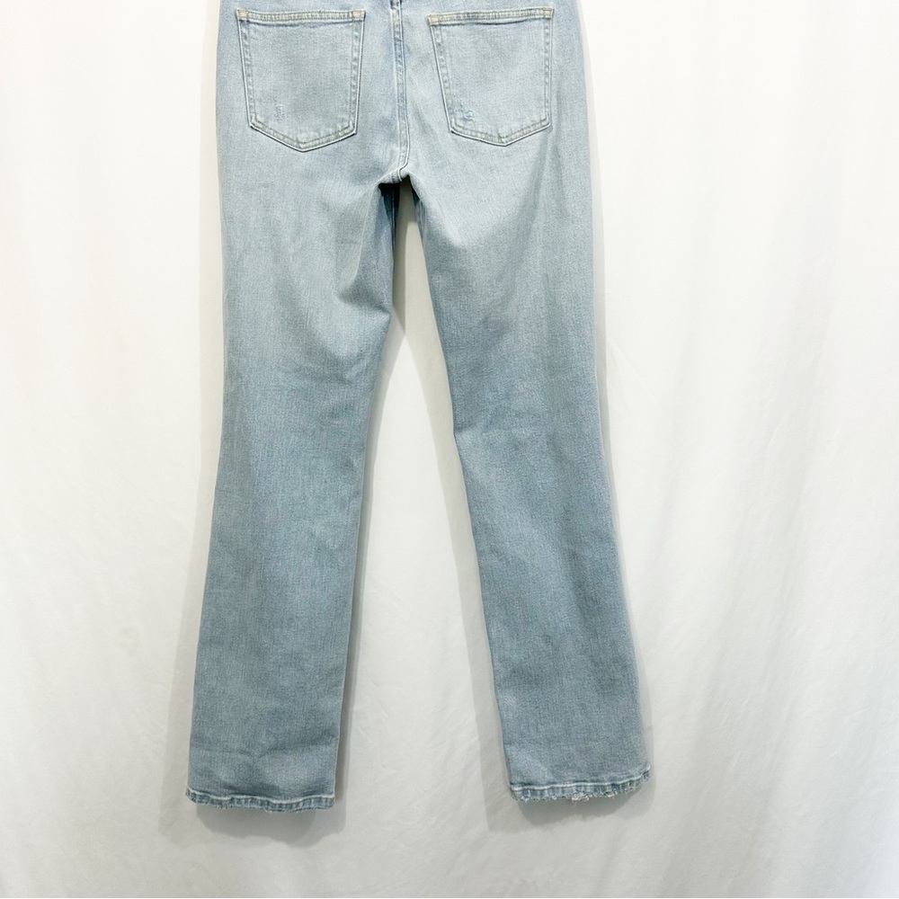 AYR Straight Leg Jeans in Light Blue with Knee Rips - Picture 6 of 10